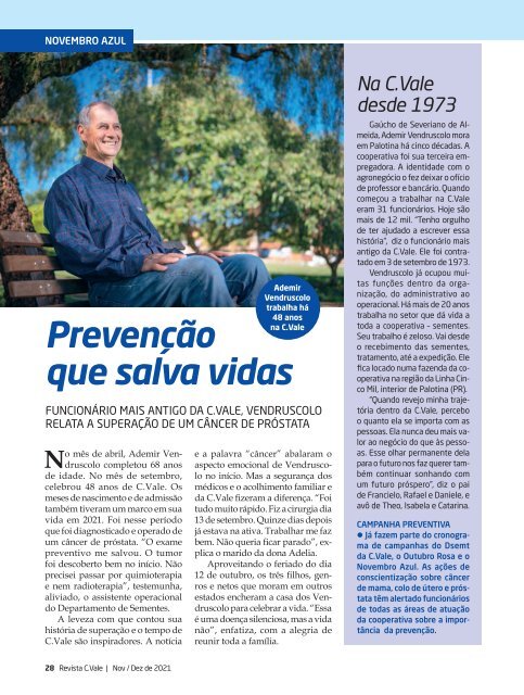 REVISTA C.VALE - Edição nº 78 Novembro/Dezembro de 2021