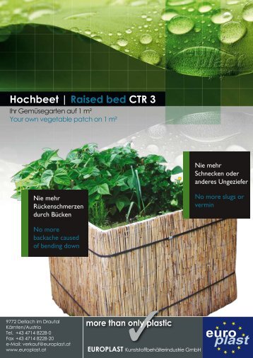 Hochbeet | Raised bed CTR 3 - Europlast