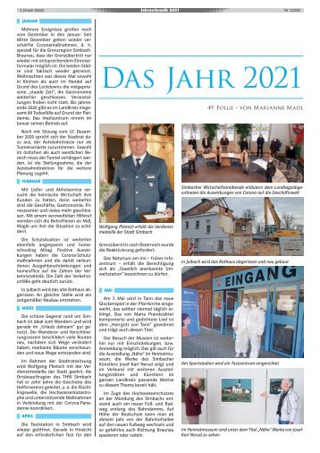 Chronik 2021 Simbacher Anzeiger