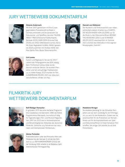 Programmheft des 43. Filmfestival Max Ophüls Preis 2022