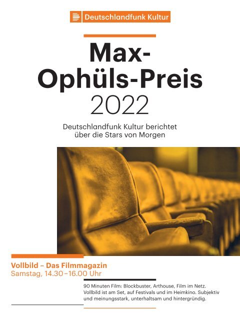 Programmheft des 43. Filmfestival Max Ophüls Preis 2022