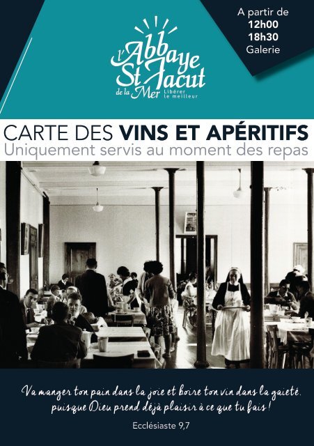 Carte des vins et apéritifs 2024