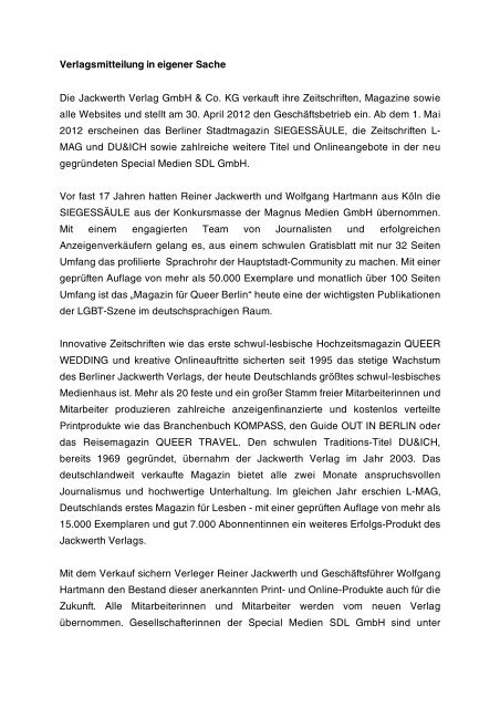 Infos zum Verkauf als Download PDF - jackwerth.de