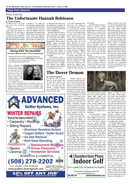 Blackstone Valley Xpress January 7, 2022