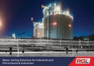 Water jetting solutions for petrochemical