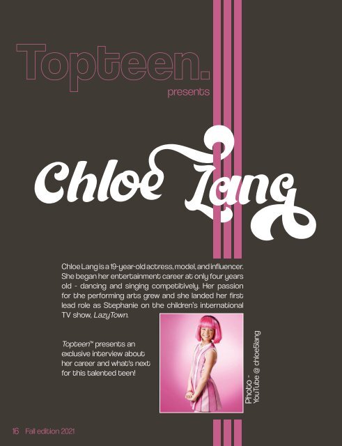 Topteen Fall Edition - Keaten Vale Cover