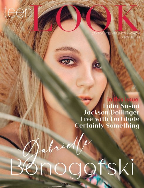 teenLook #10 - Summer 2020 - Gabrielle Bonogofski Cover