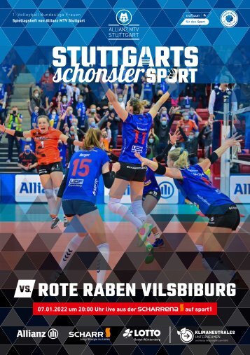Spieltagsheft Allianz MTV Stuttgart vs. Vilsbiburg 07.01.2022
