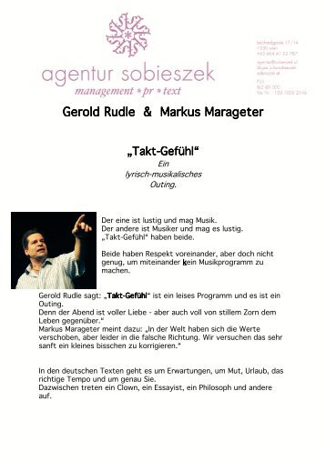 Gerold Rudle & Markus Marageter Gerold Rudle & Markus Marageter