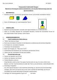 Therapeutisch-funktionelle Übungen MATERIAL ZUR SCHULUNG ...