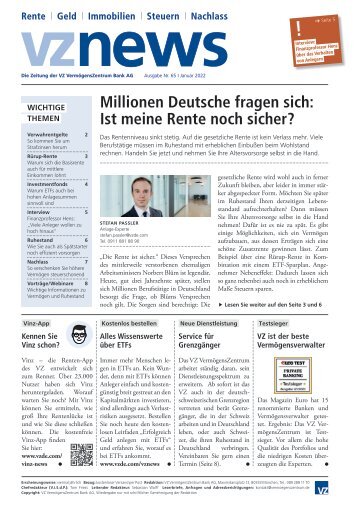 vznews, Deutschland, Januar 2022, Ausgabe 65