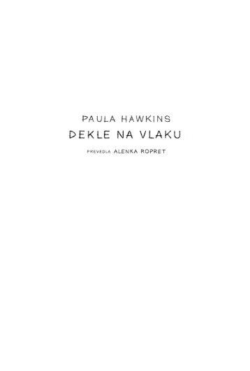 Dekle na vlaku (Paula Hawkins)