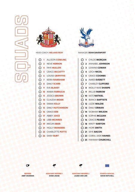 Red & White Issue 06 - SAFC Ladies vs Crystal Palace Women