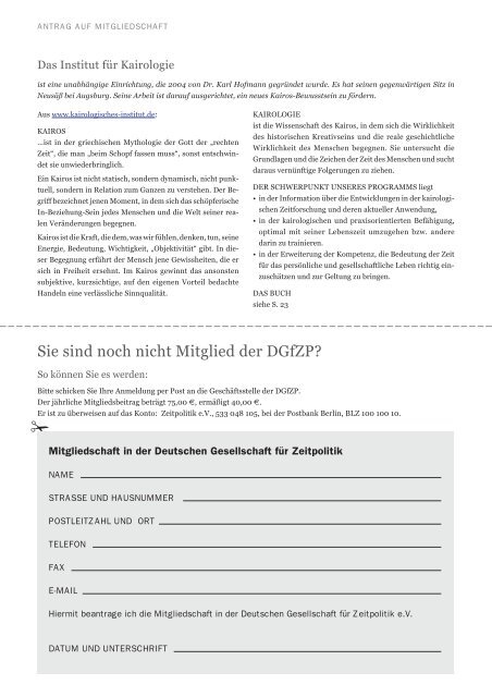 Zeitpolitisches Magazin Zeitpolitisches Magazin - Deutsche ...