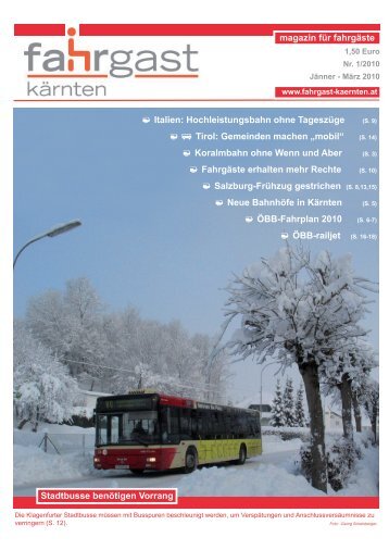 magazin für fahrgäste Stadtbusse benötigen ... - Fahrgast Kärnten