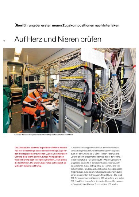 Das Magazin der Zentralbahn.