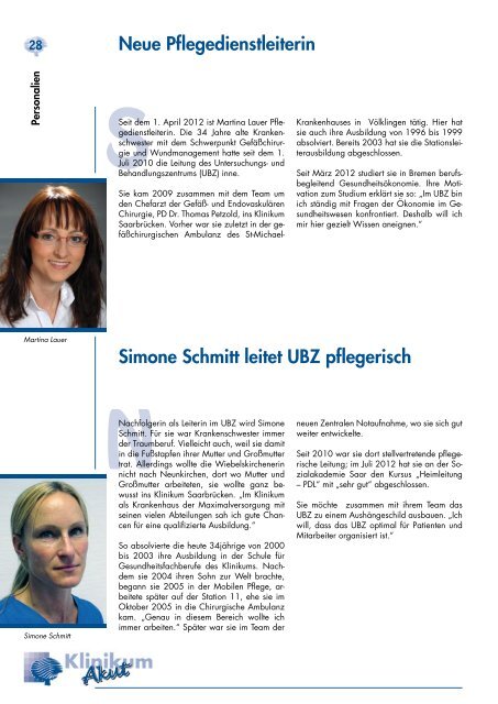 Das Magazin der Klinikum Saarbrücken gGmbH und ihrer ...
