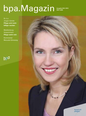 bpa. Magazin - Bundesverband privater Anbieter sozialer Dienste eV