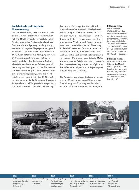 Bosch Automotive Produktgeschichte im Überblick