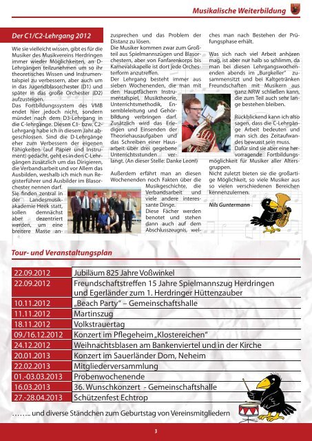 Magazin MVH - Musikverein Herdringen eV