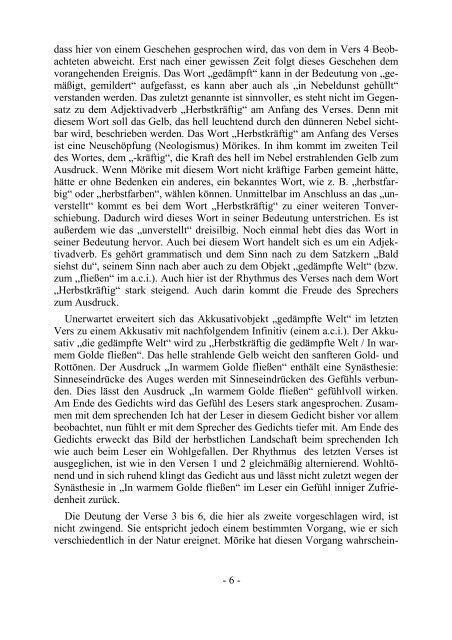 Eduard Mörike: Septembermorgen Das Gedicht „Septembermorgen ...