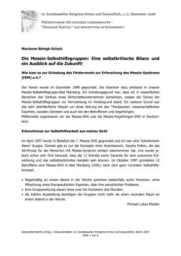 Die Messie-Selbsthilfegruppen - Förderverein zur Erforschung des ...