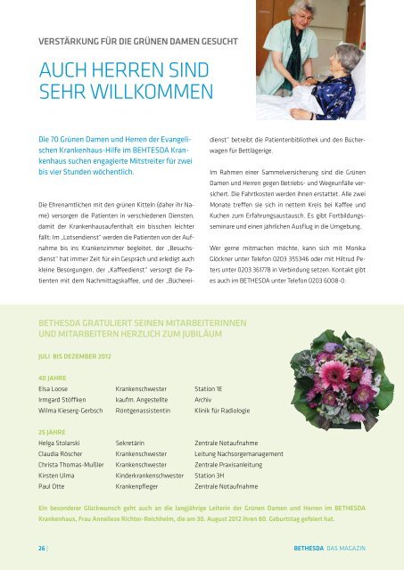 DAS MAGAZIN - Ev. Krankenhauses Bethesda zu Duisburg gGmbH