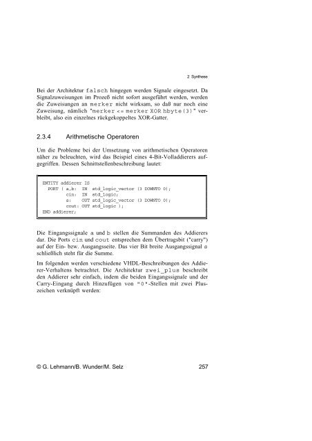 Schaltungsdesign mit VHDL