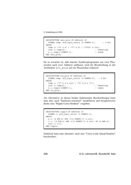 Schaltungsdesign mit VHDL