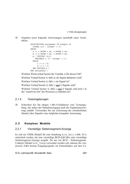 Schaltungsdesign mit VHDL