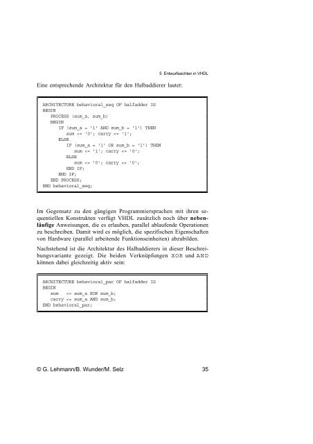 Schaltungsdesign mit VHDL