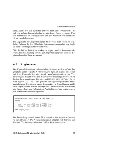 Schaltungsdesign mit VHDL