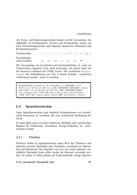 Schaltungsdesign mit VHDL