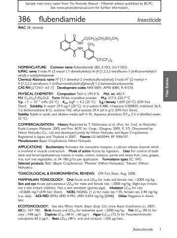 flubendiamide - Pesticide Manual