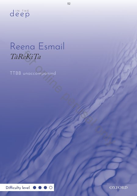 Reena Esmail Choral Sampler