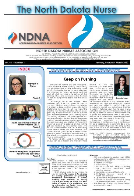 The North Dakota Nurses - January 2022