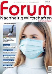 forum 02/2020 - die Corona-Sonderausgabe: Einfach zum Nachdenken... und Handeln