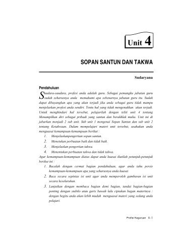 sopan santun dan takwa