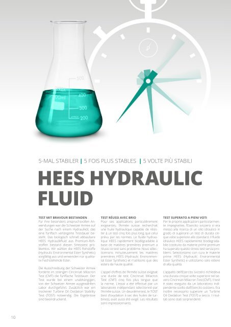 HYDRAULIC OILS Brochure DE FR IT