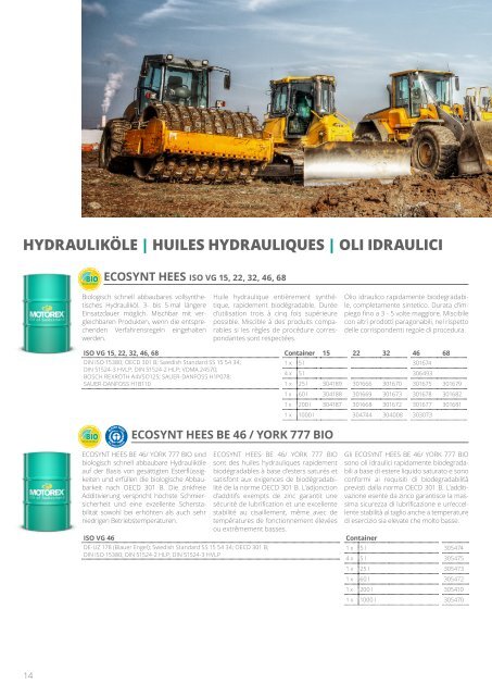 HYDRAULIC OILS Brochure DE FR IT