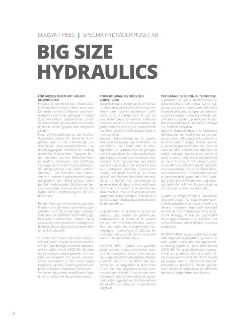 HYDRAULIC OILS Brochure DE FR IT