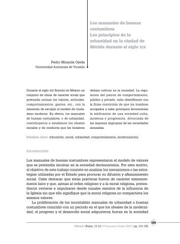 Los manuales de buenas costumbres Los principios de la ...