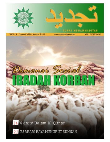 hewan ternak. Syar'i nya ibadah qurban hanya sebatas ...