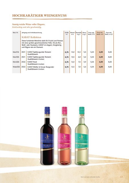 Sortiments- u. Preisliste Winzerkeller Hex vom Dasenstein -E- 04.2024