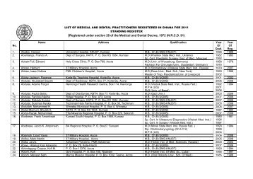 (Registered under section 28 of the Medical and Dental Decree ...