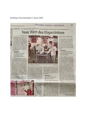 Artikel "Vom Wert des Unperfekten"