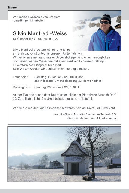 Aktuell Obwalden | KW02 | 13. Januar 2022
