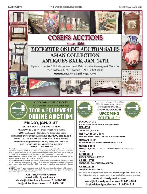 Woodbridge Advertiser / AuctionLists.ca - 2022-01-10