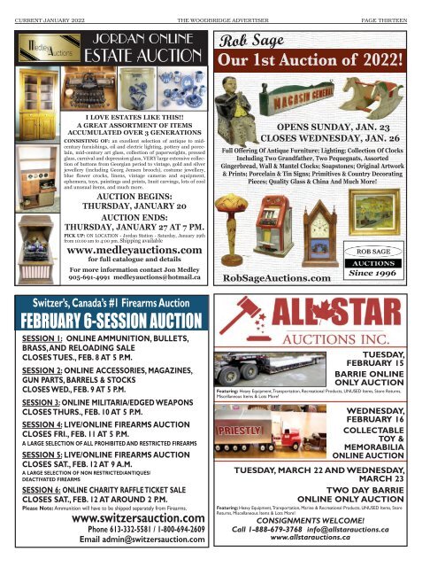 Woodbridge Advertiser / AuctionLists.ca - 2022-01-10