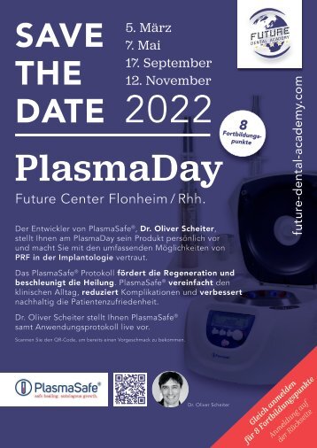 PlasmaDays 2022 im Future Center – März, Mai, September & November